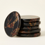 Pietra Nero Marble Coaster Set