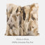 Fauve Mottled Fox Fur Throw Pillow