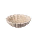 Thallo Scalloped Petals Travertine Bowl