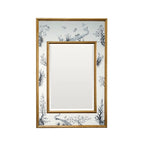 Lisière Botanical & Avian Motif Rectangular Wall Mirror