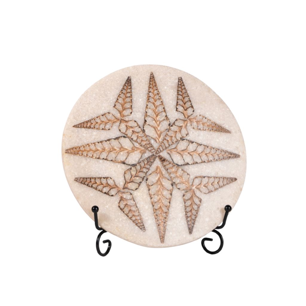Pelta Fossil Stone Ornament