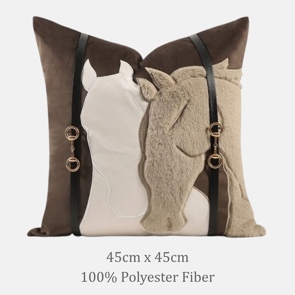 Epona Horse Appliqué Throw Pillow