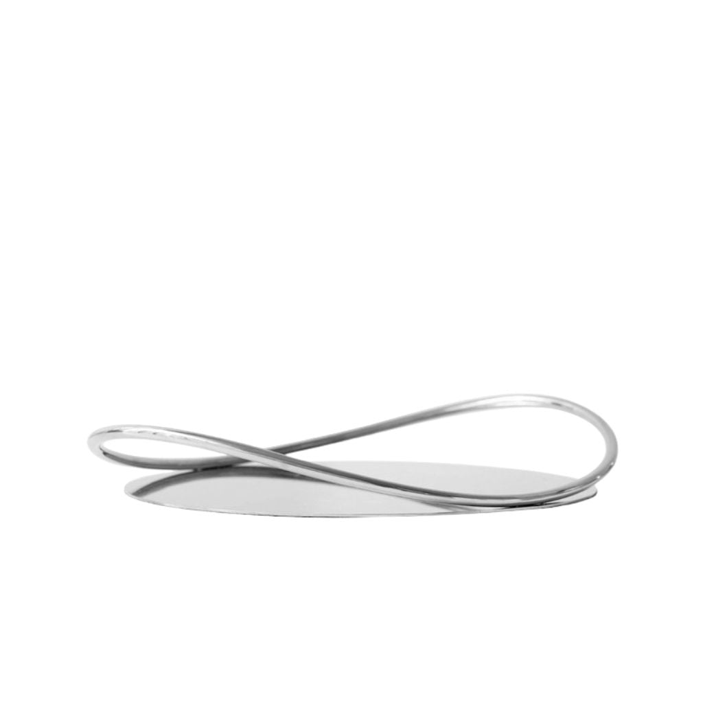 Ouroboros Sculptural Loop Stainless Tray
