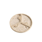 Horae Interlocking Partitioned Circular Travertine Tray