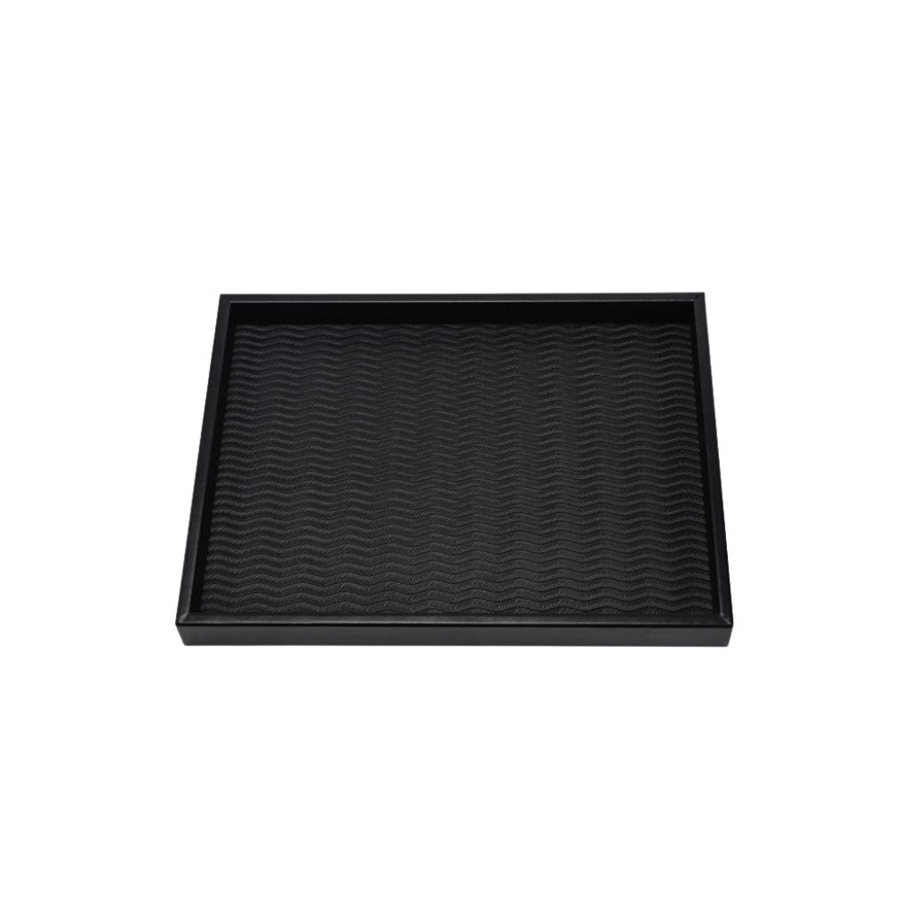 Sørensen Wavy Textured Leather Tray Imagen principal del producto