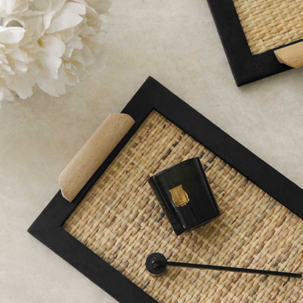 Rheia Woven Rattan Tray