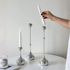 Cadence Tapered Stainless Candle Holder