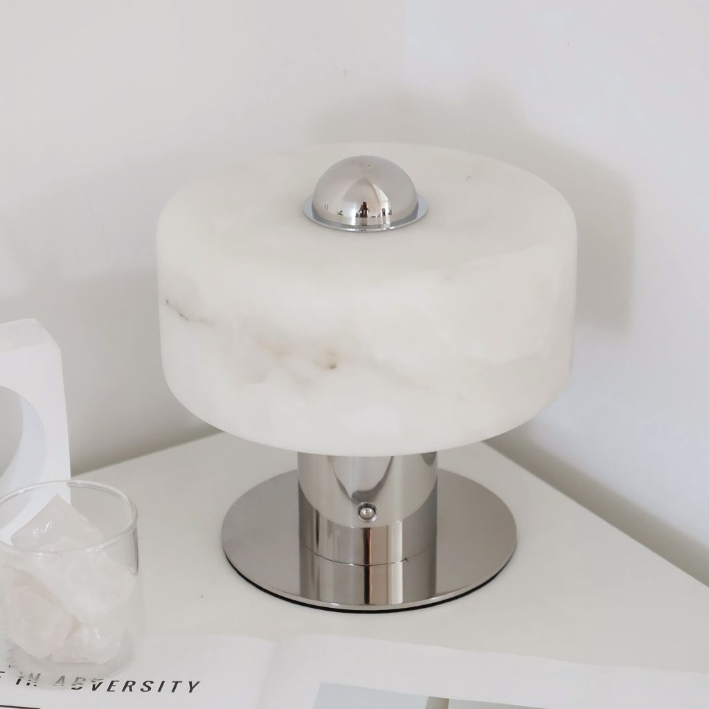 Keros Marble & Stainless Table Lamp