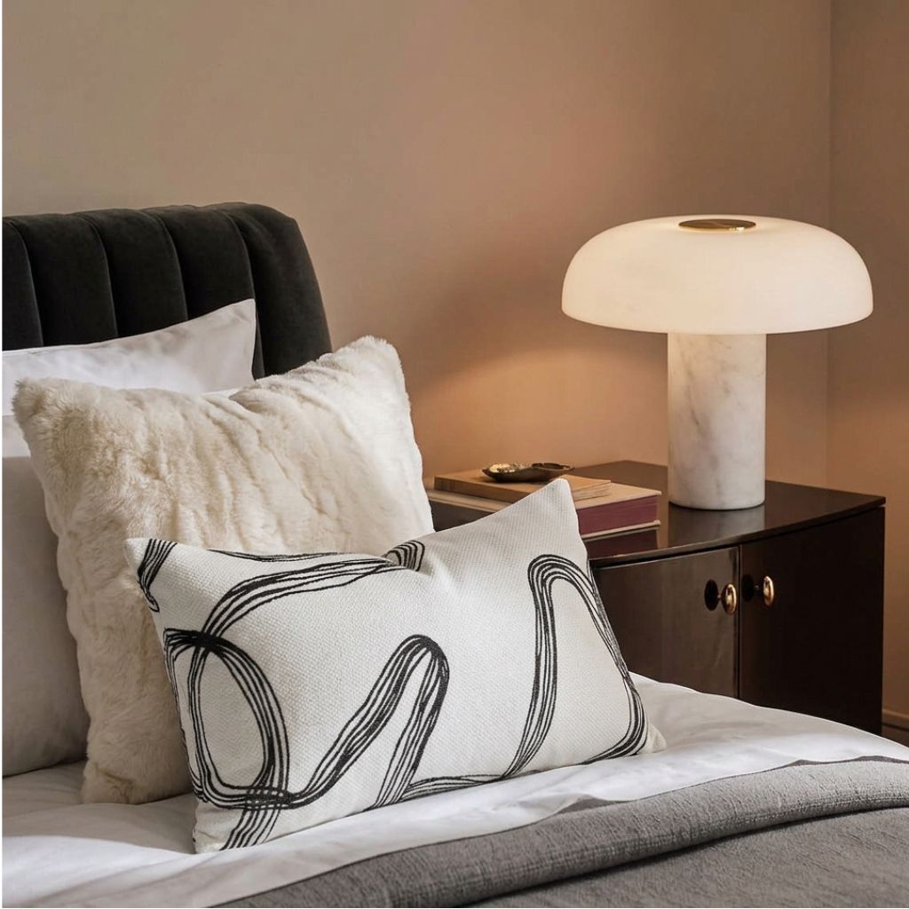 Pythia Sculptural Glass & Marble Table Lamp