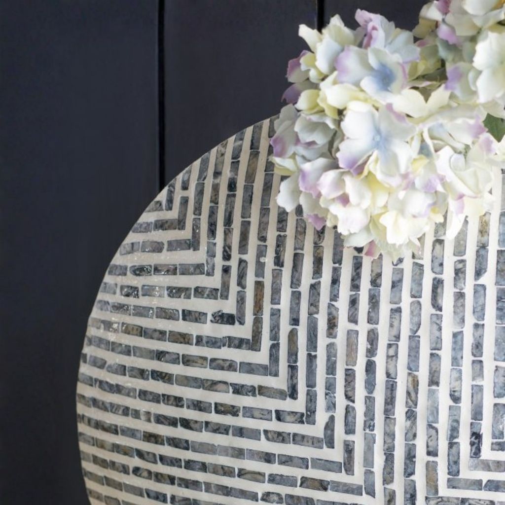 Maretti Oblate Mother-of-Pearl Vase