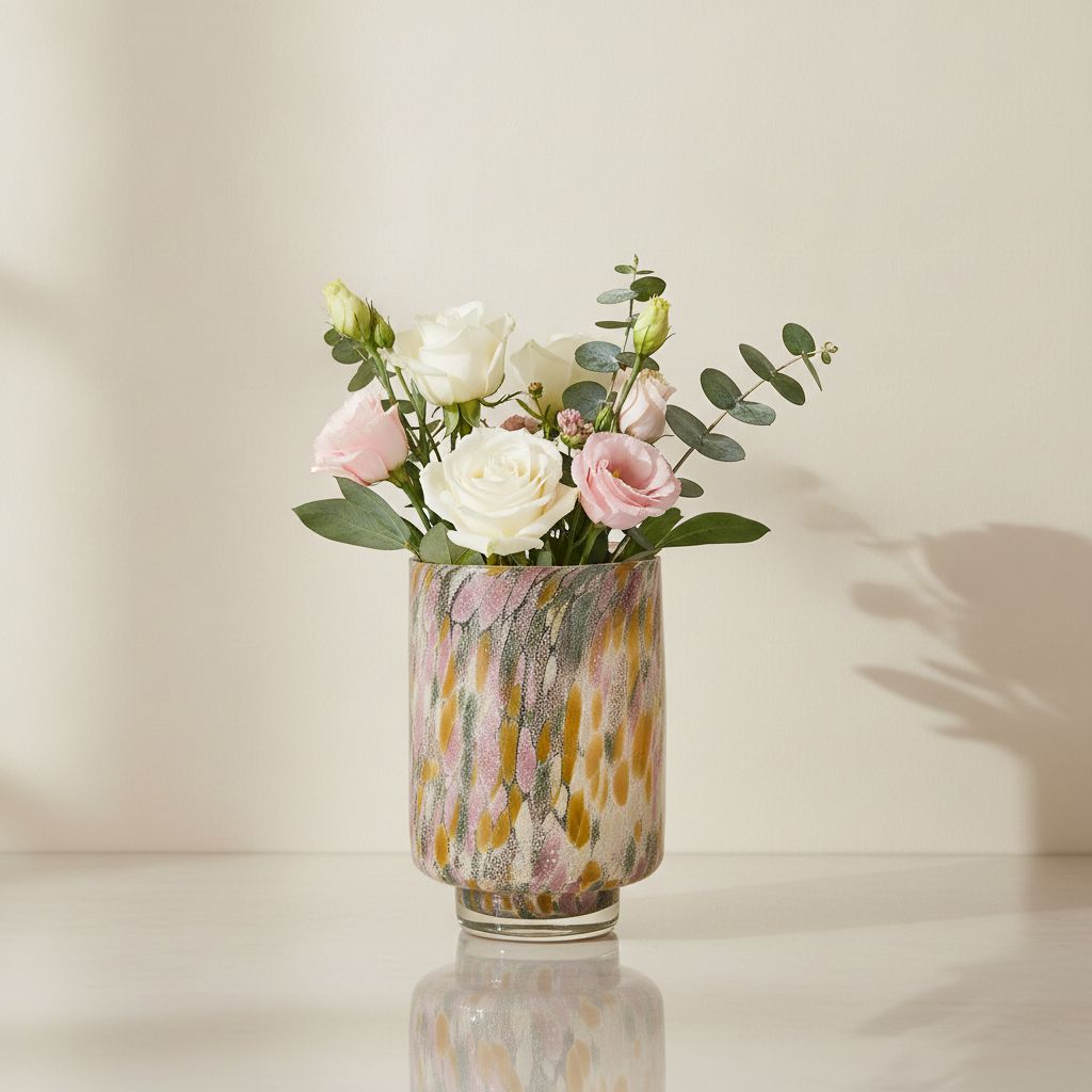 Confetti Hand-Blown Pastel Glass Vase