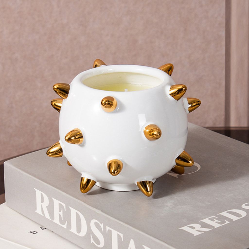Echin Spike Sphere Ceramic Vase