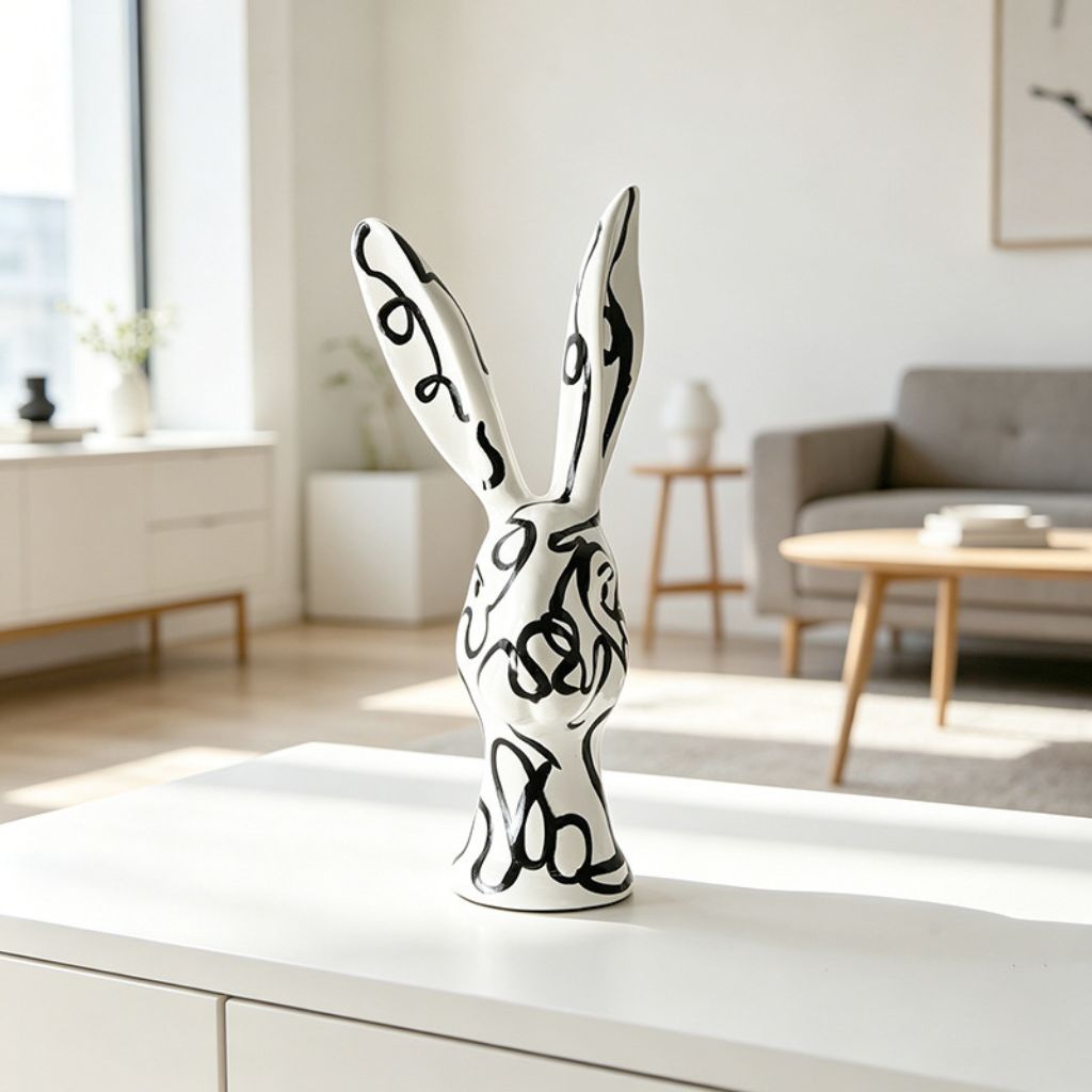 Alice Hand-Painted Line Rabbit