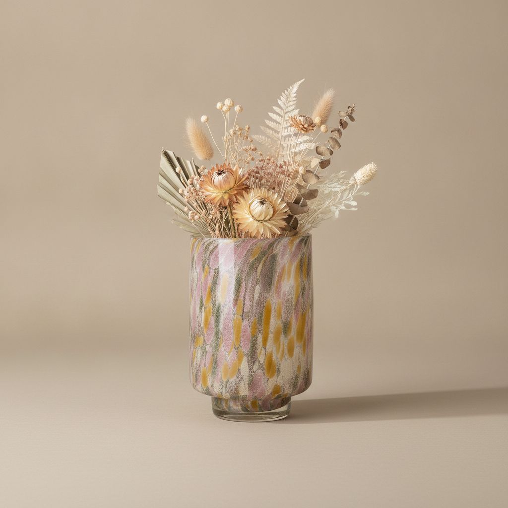 Confetti Hand-Blown Pastel Glass Vase