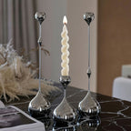 Cadence Tapered Stainless Candle Holder