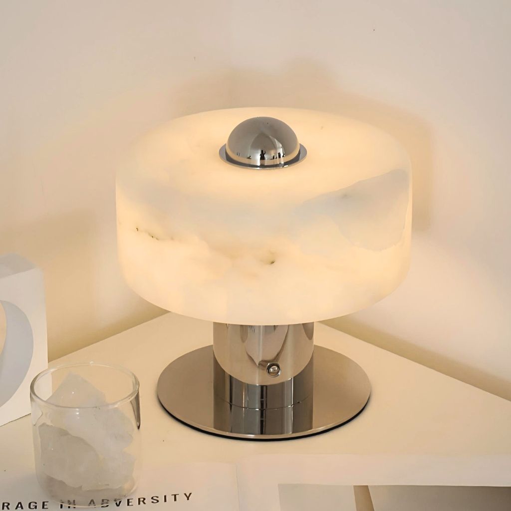 Keros Marble & Stainless Table Lamp