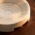 Undine Concentric Circular Travertine Tray