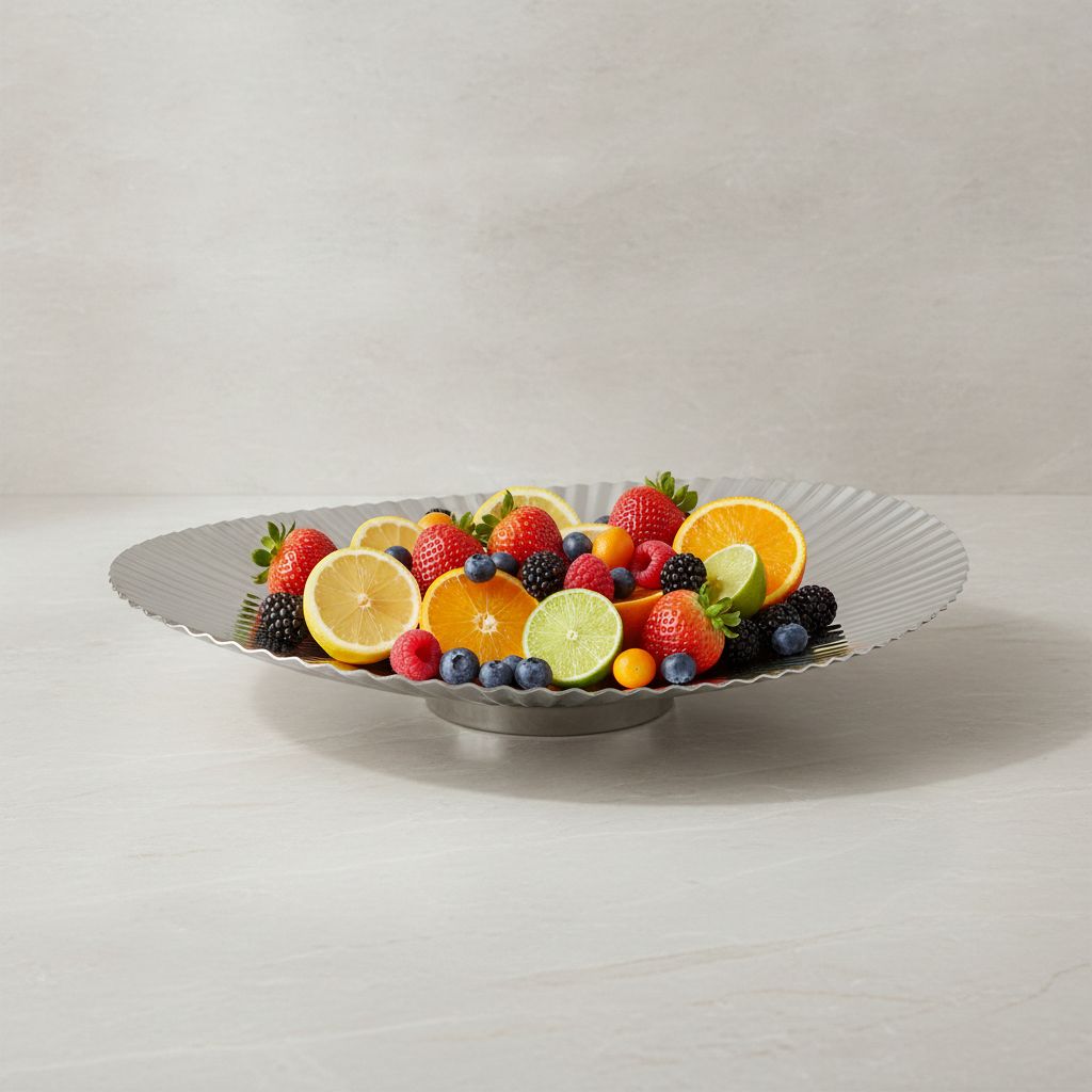 Élan Ripple Oval Steel Tray