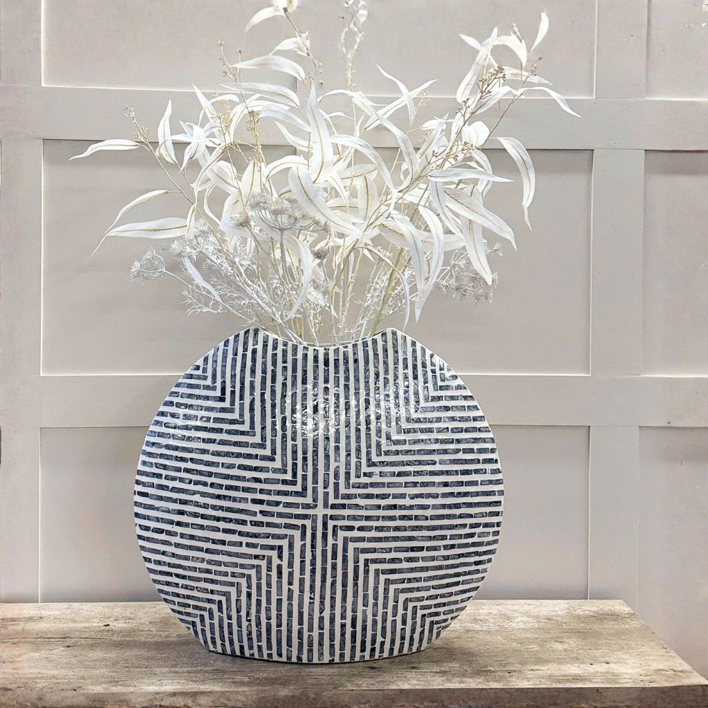 Maretti Oblate Mother-of-Pearl Vase