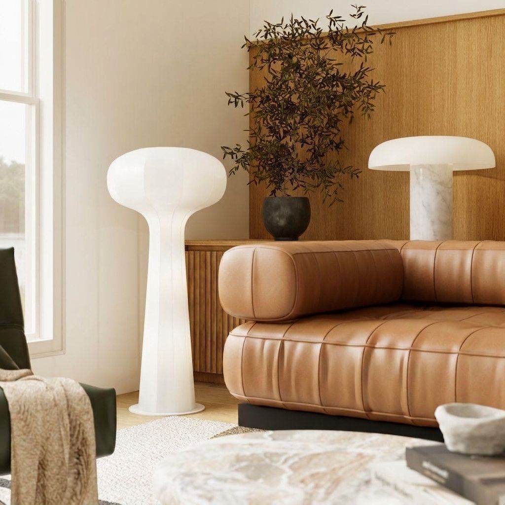 Pythia Sculptural Glass & Marble Table Lamp