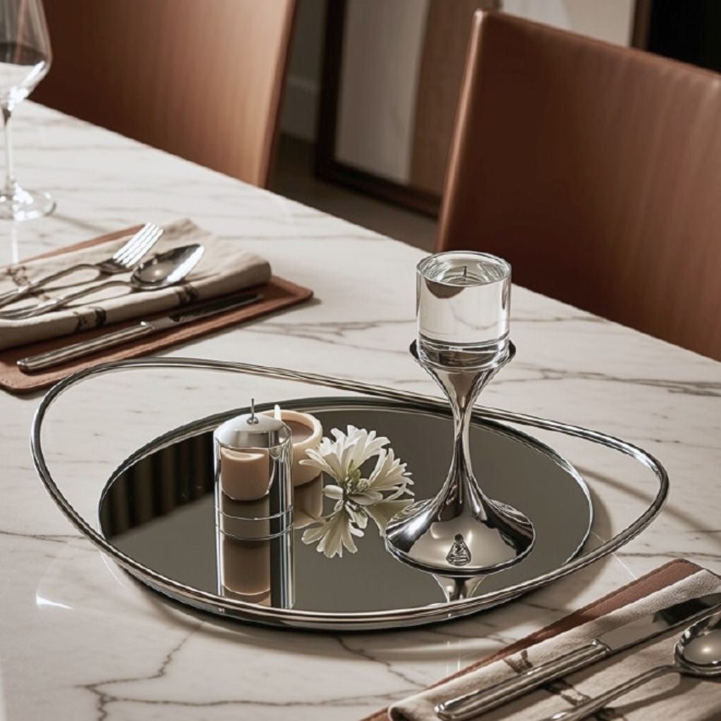 Ouroboros Sculptural Loop Stainless Tray