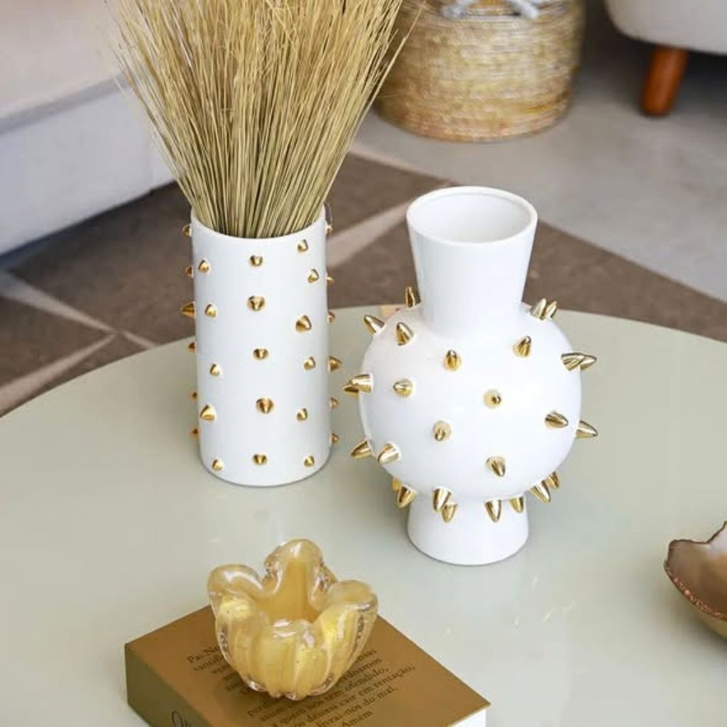 Echin Spike Sphere Ceramic Vase