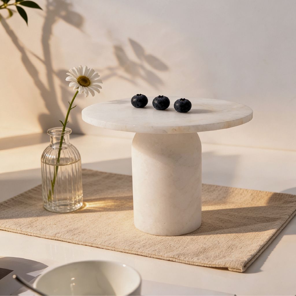 Volterra Marble Pedestal Tray
