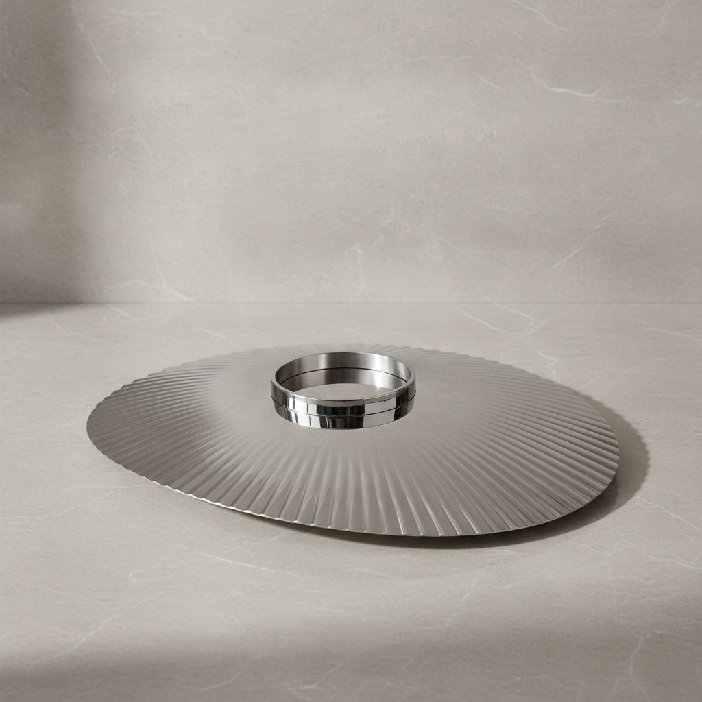 Élan Ripple Oval Steel Tray