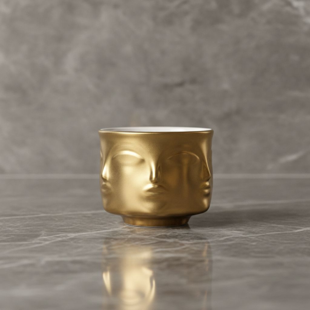 Tacet Embossed Face Ceramic Bowl