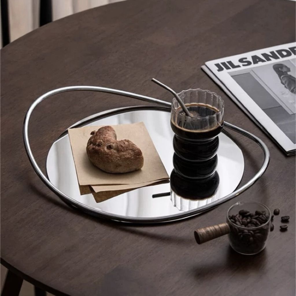 Ouroboros Sculptural Loop Stainless Tray