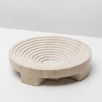 Undine Concentric Circular Travertine Tray