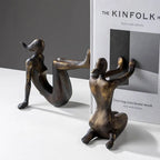 Harmonia Textured Figure Sculpture Bookend