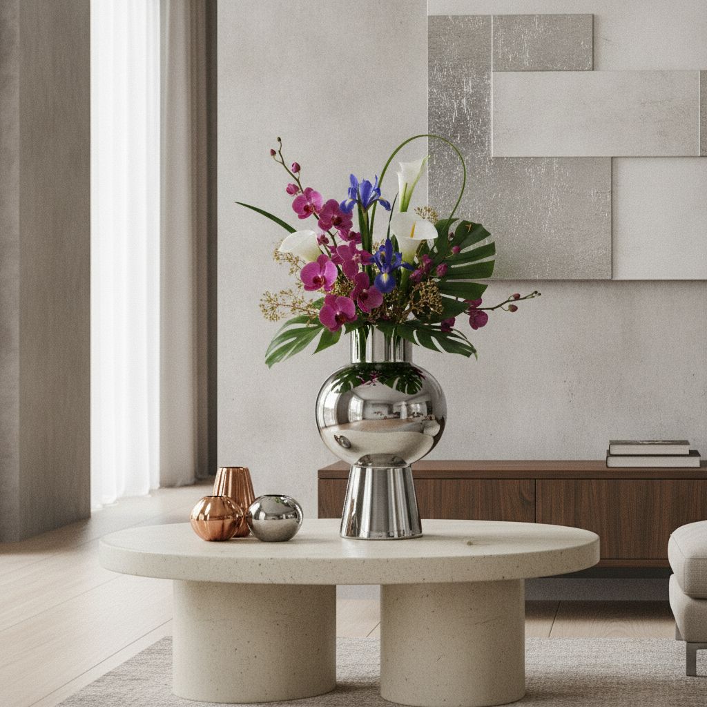 Elara Sphere Sculptural Glass Vase