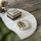Verdi Checkered Travertine & Onyx Catch All Tray