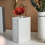 Calliope Embossed Glazed Ceramic Vase