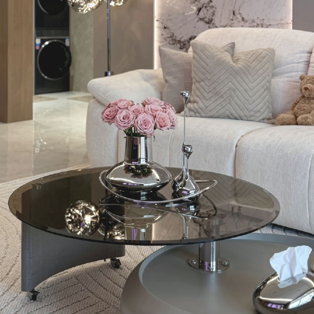 Ouroboros Sculptural Loop Stainless Tray