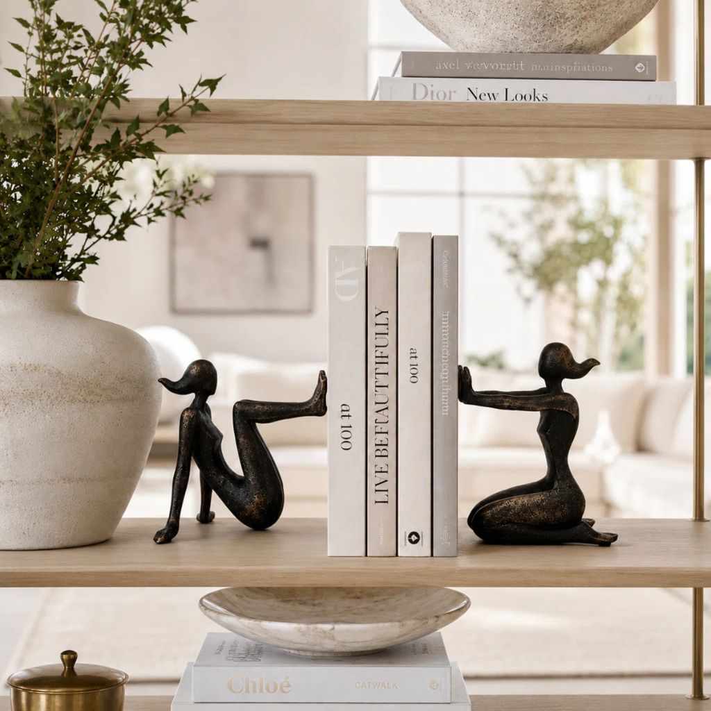 Harmonia Textured Figure Sculpture Bookend