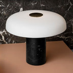 Pythia Sculptural Glass & Marble Table Lamp