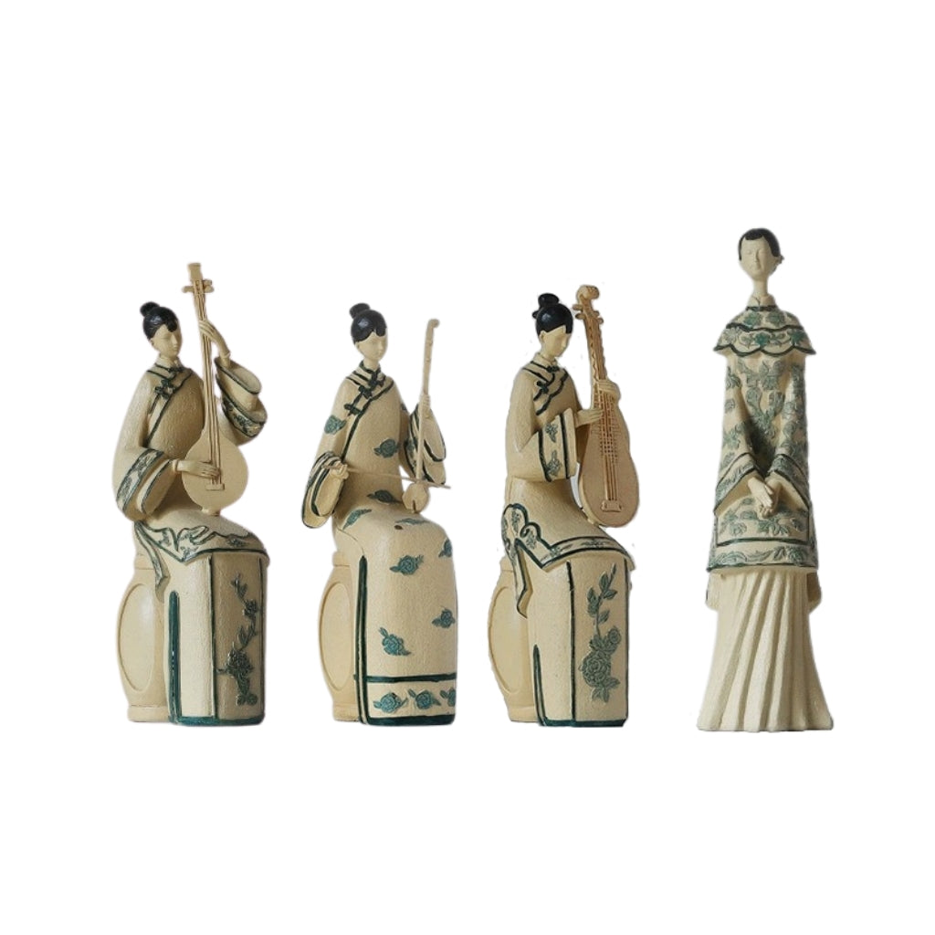 Lianhua Decorative Qing-Era Figurines