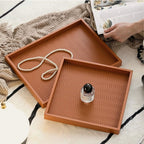 Sørensen Wavy Textured Leather Tray