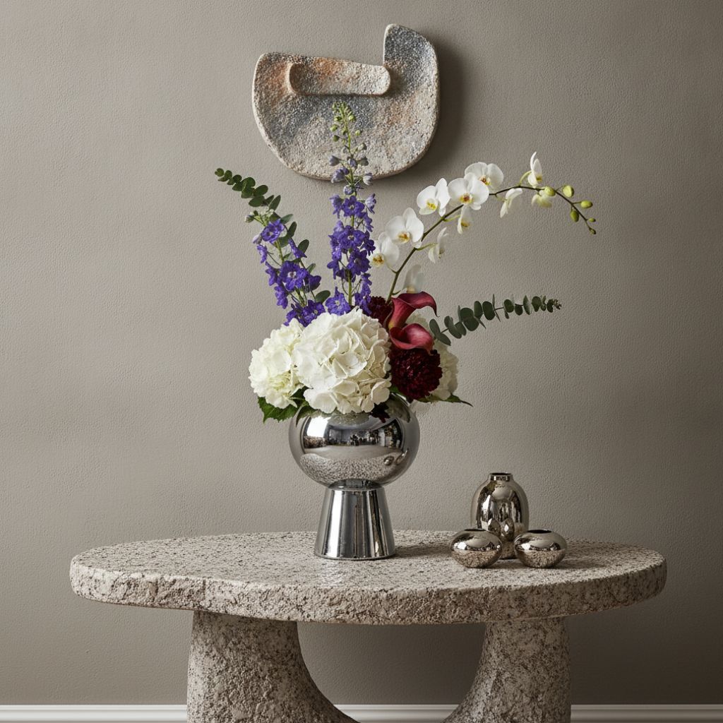 Elara Sphere Sculptural Glass Vase