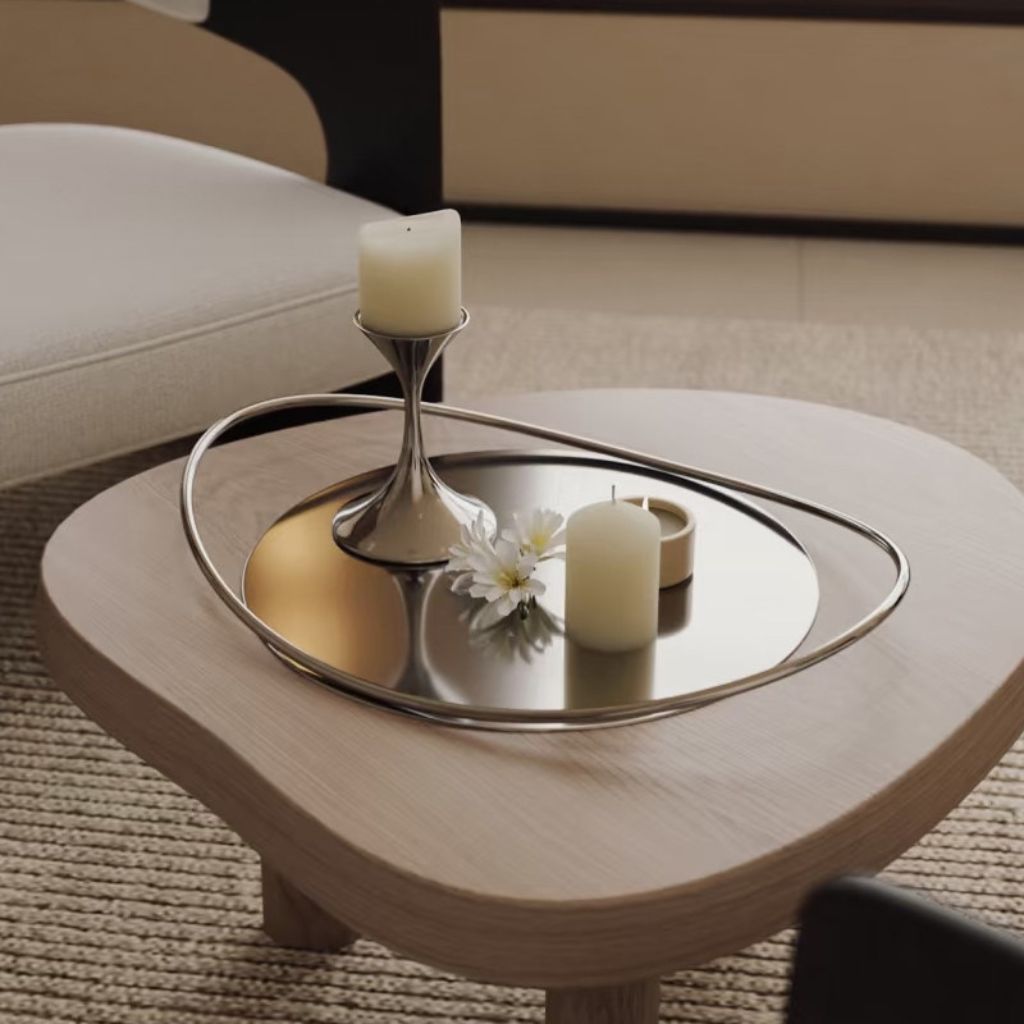 Ouroboros Sculptural Loop Stainless Tray