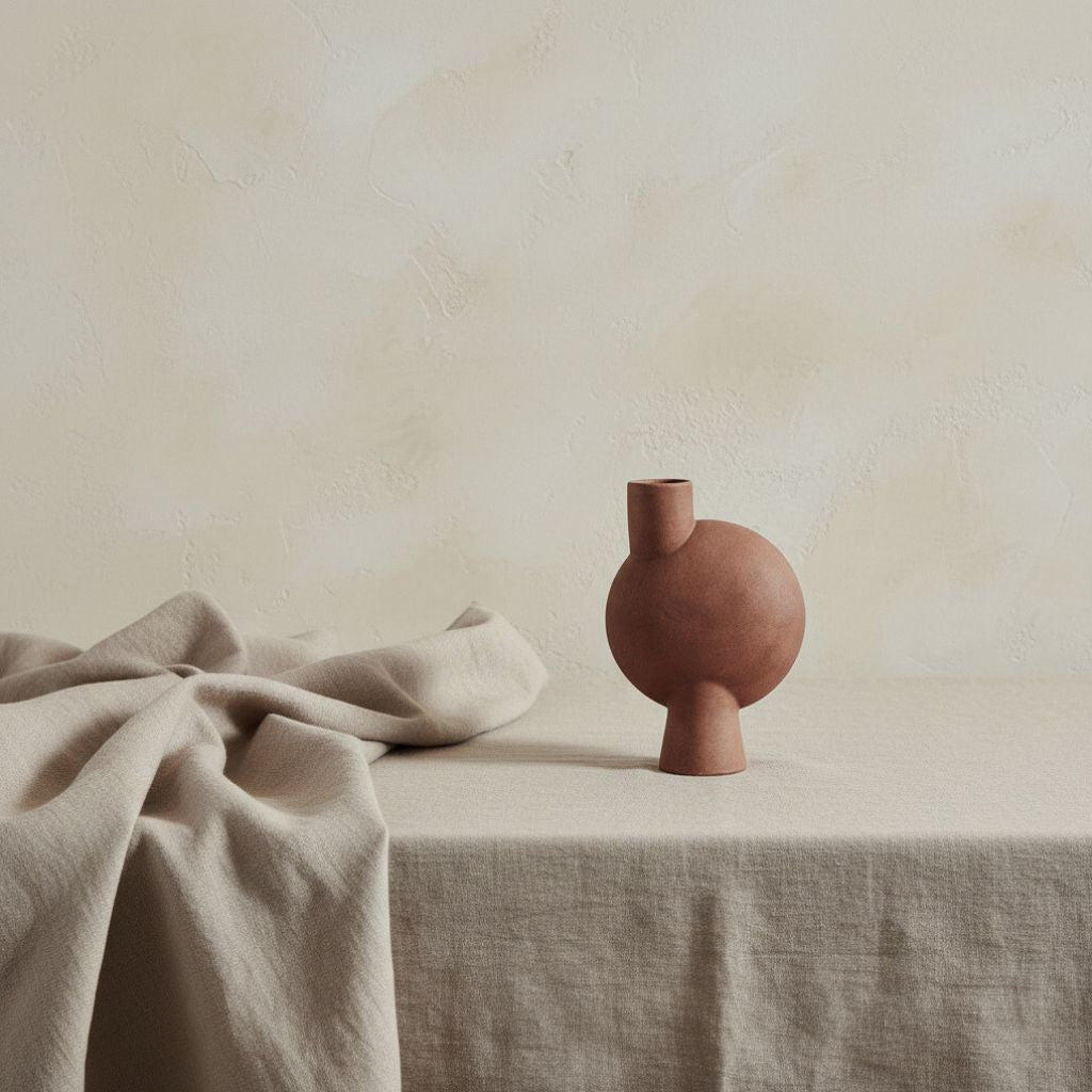 Mirage Oblate Glazed Ceramic Vase