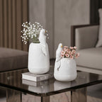 Lorito Sculptural Embossed Ceramic Vase