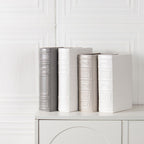 Calliope Embossed Glazed Ceramic Vase
