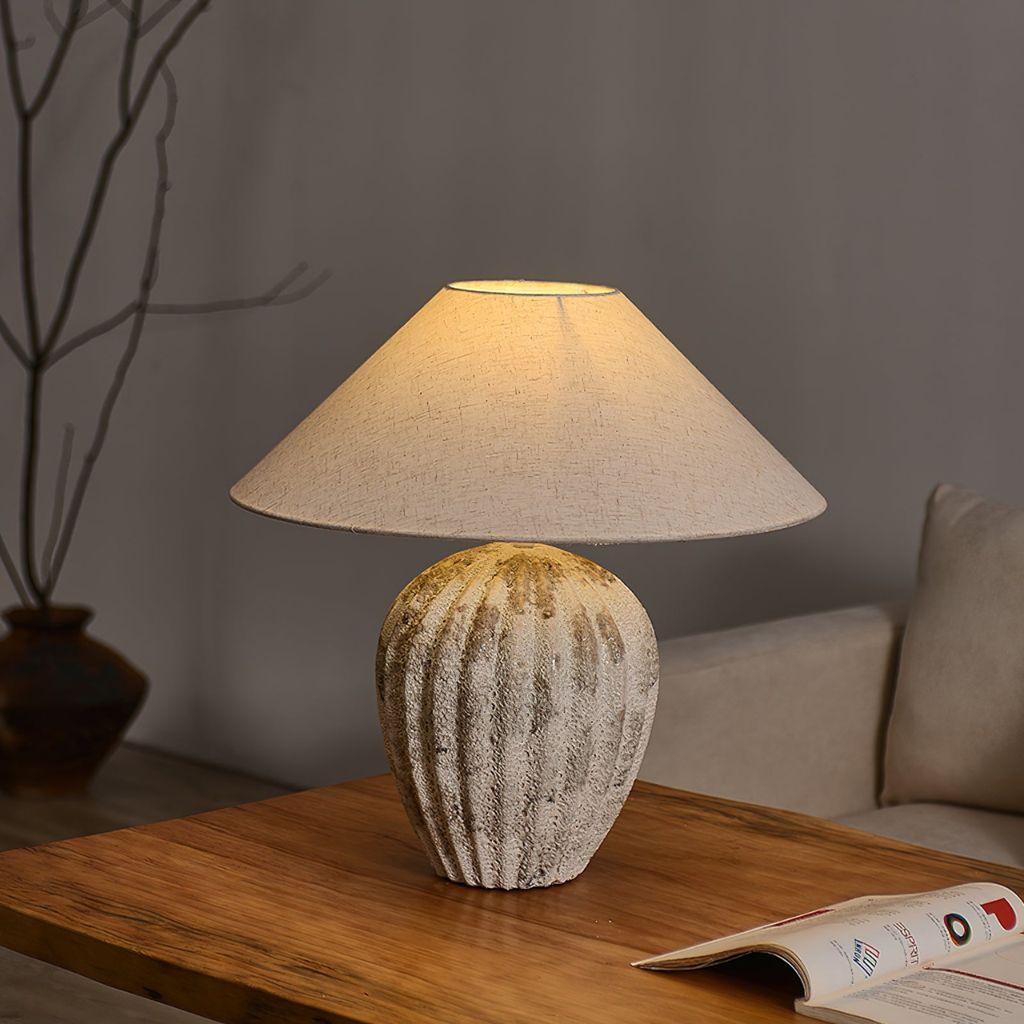Anima Textured Ceramic Table Lamp