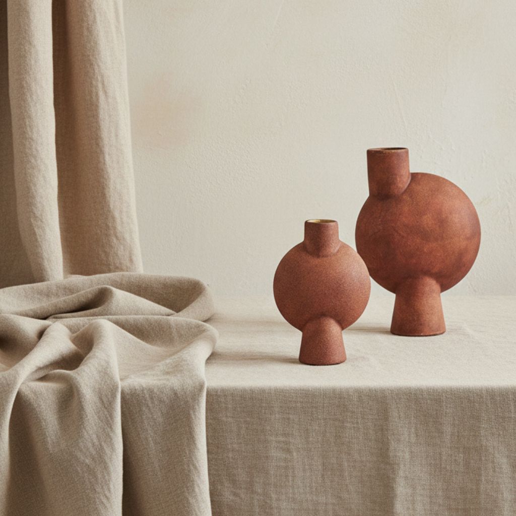 Mirage Oblate Glazed Ceramic Vase