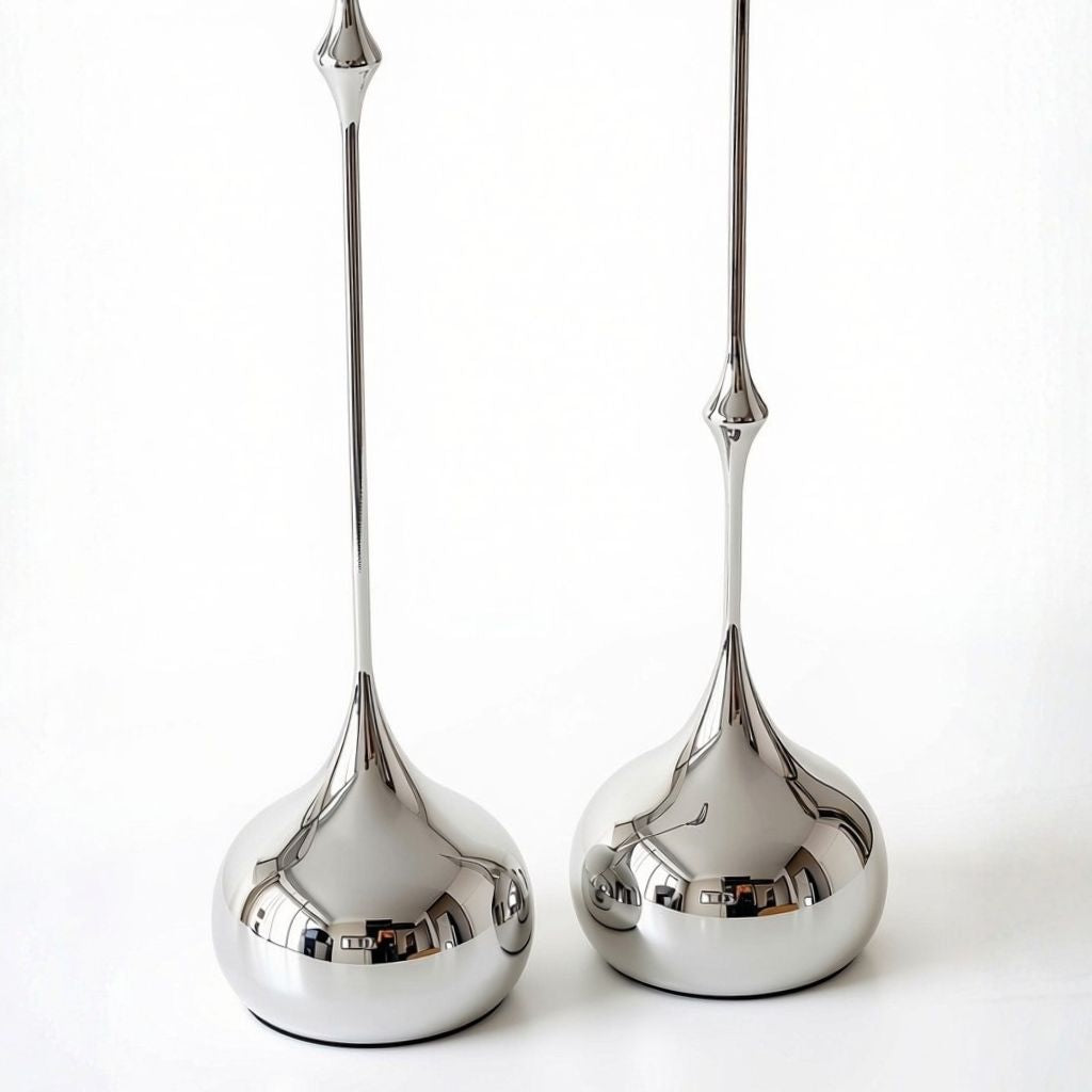 Cadence Tapered Stainless Candle Holder