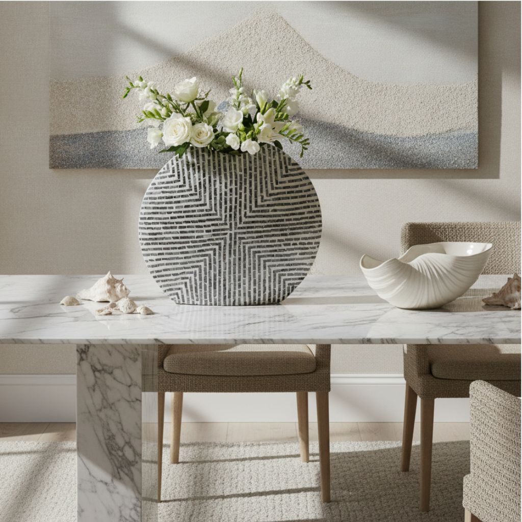 Maretti Oblate Mother-of-Pearl Vase