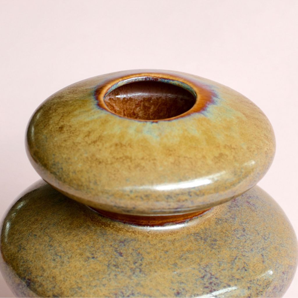 Venatus Sculptural Glazed Ceramic Vase
